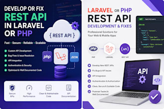 develop or fix rest API in laravel or PHP