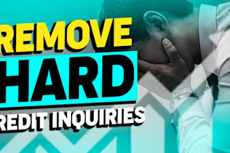 remove inquiries latepayment, charge off, collection in 3 bureaus, credit sweep