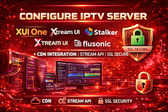 configure iptv server xui one, xtream ui, cdn integration, stream, api, ssl