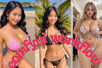sfw nsfw ai influencer model for instagram fanvue lora training comfyui workflow