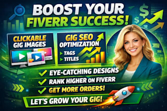 design clickable fiverr gig image, thumbnail, and optimize your gig for success