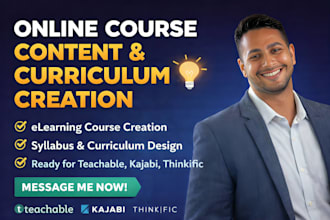 do online course content, course curriculum, elearning course creation, syllabus
