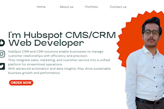 develop hubspot website, landing page, figma to hubspot