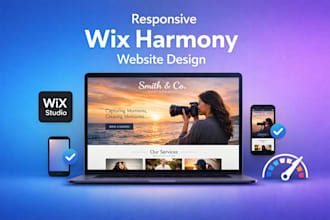 design and redesign wix harmony website or redesign wix site
