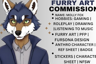 draw furry nfsw sfw art furry character anthro character stickers for furries