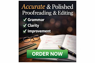 professionally edit and proofread your document for grammar and clarity