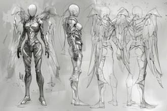 draw rough sketch or concept sketch from your idea