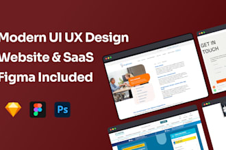 design modern UI UX for your website or saas product