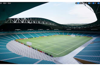 design 3d stadiums ,modern sporting complexes with quality  architecture render