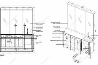 draft millwork technical shop drawings in autocad
