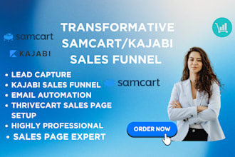 samcart sales funnel  samcart online course website kajabi expert