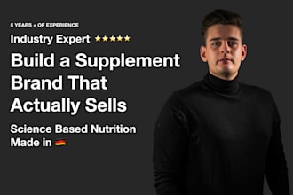 consult you on launching a profitable supplement brand