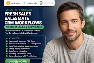 setup freshsales salesmate automation, crm workflow, sales funnel to boost leads