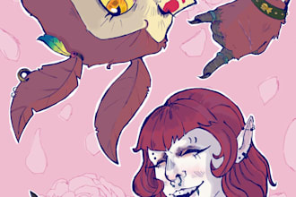 comissions for character design and ilustrations