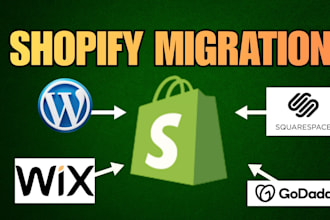copy clone migrate wix wordpress godaddy squarespace zyro website to shopify