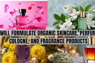 formulate organic skincare perfume cologne and fragrance products