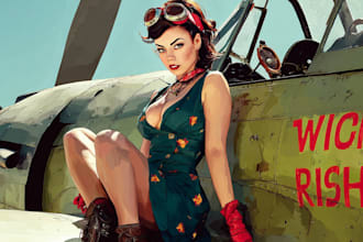 draw a cute and sexy pin up pinup girl