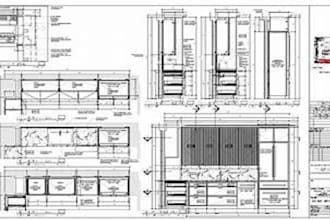 create millwork shop drawings for kitchen cabinets and wardrobes