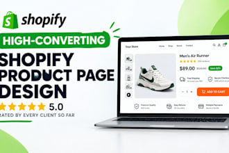 design a high converting shopify product page in replo or gempages