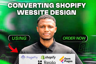 design shopify landing page for conversions using gempages, pagefly or replo