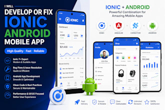 develop or fix ionic android mobile app