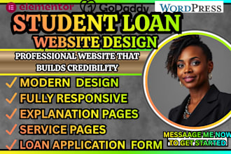 student loan site design professional finance education loan website redesign