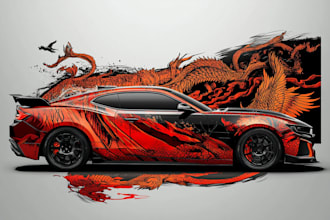 design car wrap, car livery, car decal, car sticker