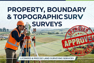 land survey property survey boundary survey land surveyor for topographic permit