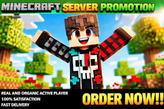 promote gaming minecraft server, fivem, rust, dayz, server discord promotion