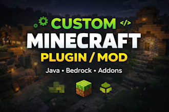 create custom minecraft mod plugin java and bedrock addon