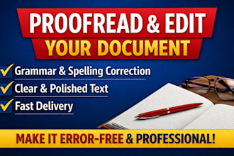 proofread and edit your document, CV or business content professionally