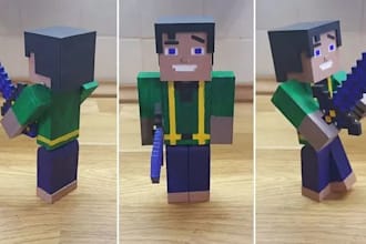 create minecraft 3d model in blockbench with animation and texture