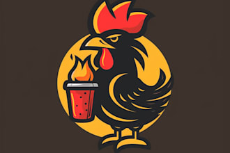 design restaurant, food, fast food, bar, beer, barbecue, catering logo