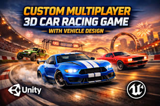 develop custom multiplayer 3d car racing game vehicle design