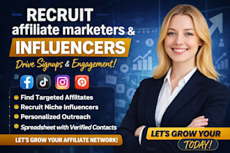 promote and recruit affiliate influencers to help your brand