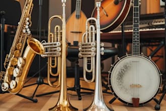 record pro brass horn section saxophone trumpet mandolin banjo for your tracks