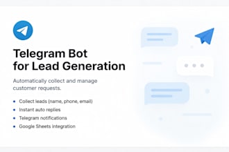 build a telegram bot to collect leads and automate replies