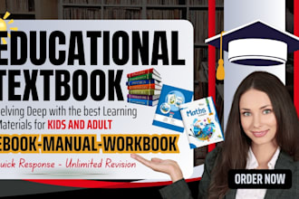 write, format and design educational textbook, lesson book, workbook amazon KDP