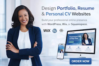 design portfolio resume website personal cv website on wordpress wix squarespace