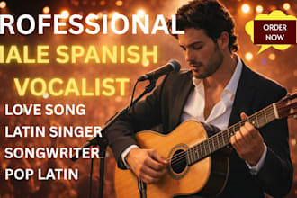 create a custom spanish love song with male vocals and full production