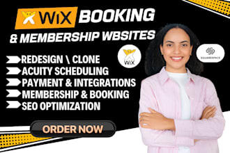 build design wix squarespace booking rental acuity scheduling websites redesign