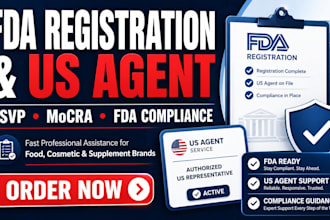 provide fda registration, US agent, and fsvp compliance