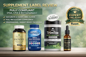 review your food product label and dietary supplement label for fda compliance