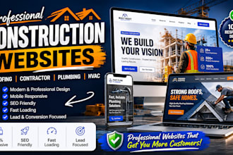 design hvac, roofing, plumbing contractor website in wordpress