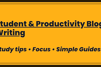 blog articles on student life and productivity