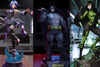 3d print and paint custom action figure anime figure miniature in resin printing
