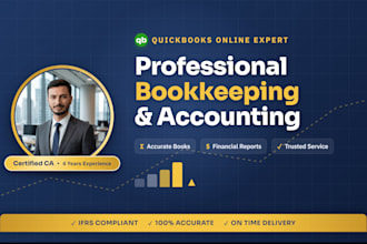 do monthly accounting and bookkeeping with cleanup in quickbooks online, xero