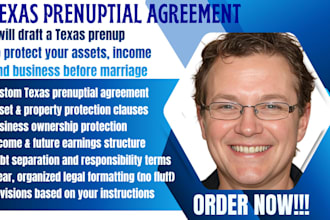 draft a texas prenup to protect your assets, income and business before marriage