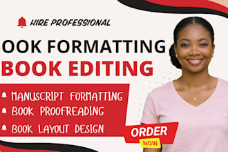 do book layout design book editing book proofreading book formatting manuscript