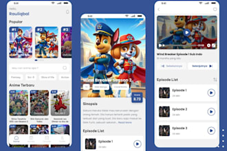 create anime video streaming app like hanime with in episode live chats features